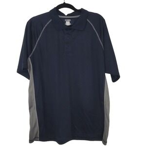 Moheen Polo Shirt Mens Large Blue Gray Cool Dri Outdoor Athleisure Golf Active